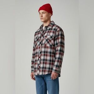 Aggressor Mens Plaid Warm Outdoor Jacket Size Small